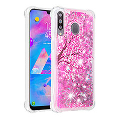 Silikon Hülle Handyhülle Gummi Schutzhülle Flexible Tasche Bling-Bling S01 für Samsung Galaxy A40s Pink