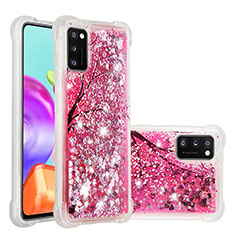 Silikon Hülle Handyhülle Gummi Schutzhülle Flexible Tasche Bling-Bling S01 für Samsung Galaxy A41 Pink
