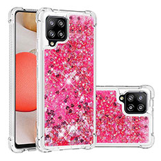 Silikon Hülle Handyhülle Gummi Schutzhülle Flexible Tasche Bling-Bling S01 für Samsung Galaxy A42 5G Pink