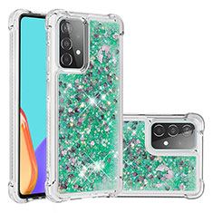 Silikon Hülle Handyhülle Gummi Schutzhülle Flexible Tasche Bling-Bling S01 für Samsung Galaxy A52s 5G Grün