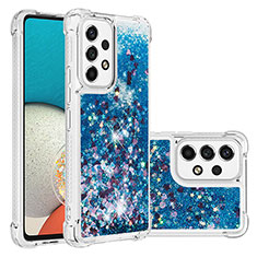 Silikon Hülle Handyhülle Gummi Schutzhülle Flexible Tasche Bling-Bling S01 für Samsung Galaxy A53 5G Blau