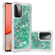 Silikon Hülle Handyhülle Gummi Schutzhülle Flexible Tasche Bling-Bling S01 für Samsung Galaxy A72 4G Grün