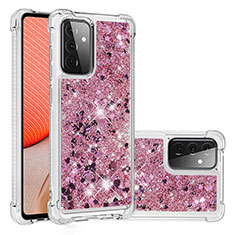 Silikon Hülle Handyhülle Gummi Schutzhülle Flexible Tasche Bling-Bling S01 für Samsung Galaxy A72 5G Rot