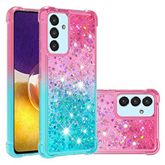 Silikon Hülle Handyhülle Gummi Schutzhülle Flexible Tasche Bling-Bling S02 für Samsung Galaxy A05s Rosa