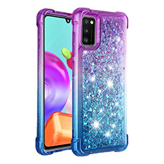 Silikon Hülle Handyhülle Gummi Schutzhülle Flexible Tasche Bling-Bling S02 für Samsung Galaxy A41 Violett