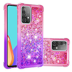 Silikon Hülle Handyhülle Gummi Schutzhülle Flexible Tasche Bling-Bling S02 für Samsung Galaxy A52 4G Pink