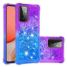 Silikon Hülle Handyhülle Gummi Schutzhülle Flexible Tasche Bling-Bling S02 für Samsung Galaxy A72 5G Violett