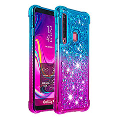 Silikon Hülle Handyhülle Gummi Schutzhülle Flexible Tasche Bling-Bling S02 für Samsung Galaxy A9 (2018) A920 Hellblau