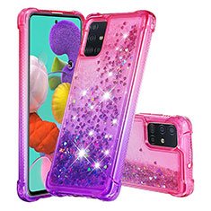 Silikon Hülle Handyhülle Gummi Schutzhülle Flexible Tasche Bling-Bling S02 für Samsung Galaxy M40S Pink