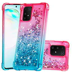 Silikon Hülle Handyhülle Gummi Schutzhülle Flexible Tasche Bling-Bling S02 für Samsung Galaxy M80S Rosa