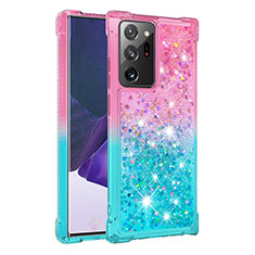 Silikon Hülle Handyhülle Gummi Schutzhülle Flexible Tasche Bling-Bling S02 für Samsung Galaxy Note 20 Ultra 5G Rosa