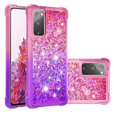 Silikon Hülle Handyhülle Gummi Schutzhülle Flexible Tasche Bling-Bling S02 für Samsung Galaxy S20 FE 4G Pink