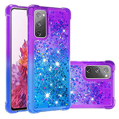 Silikon Hülle Handyhülle Gummi Schutzhülle Flexible Tasche Bling-Bling S02 für Samsung Galaxy S20 FE 4G Violett