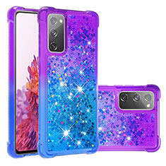 Silikon Hülle Handyhülle Gummi Schutzhülle Flexible Tasche Bling-Bling S02 für Samsung Galaxy S20 FE 5G Violett