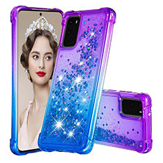 Silikon Hülle Handyhülle Gummi Schutzhülle Flexible Tasche Bling-Bling S02 für Samsung Galaxy S20 Violett