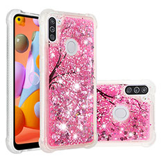 Silikon Hülle Handyhülle Gummi Schutzhülle Flexible Tasche Bling-Bling S03 für Samsung Galaxy A11 Pink