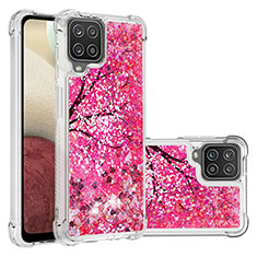 Silikon Hülle Handyhülle Gummi Schutzhülle Flexible Tasche Bling-Bling S03 für Samsung Galaxy A12 Pink