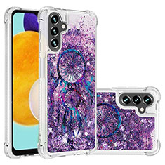Silikon Hülle Handyhülle Gummi Schutzhülle Flexible Tasche Bling-Bling S03 für Samsung Galaxy A13 5G Violett