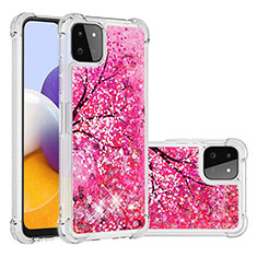Silikon Hülle Handyhülle Gummi Schutzhülle Flexible Tasche Bling-Bling S03 für Samsung Galaxy A22s 5G Pink