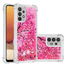 Silikon Hülle Handyhülle Gummi Schutzhülle Flexible Tasche Bling-Bling S03 für Samsung Galaxy A32 4G Pink