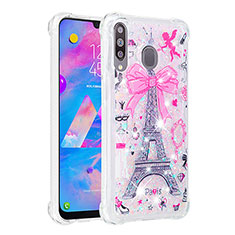 Silikon Hülle Handyhülle Gummi Schutzhülle Flexible Tasche Bling-Bling S03 für Samsung Galaxy A40s Plusfarbig