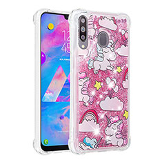 Silikon Hülle Handyhülle Gummi Schutzhülle Flexible Tasche Bling-Bling S03 für Samsung Galaxy A40s Rot