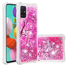 Silikon Hülle Handyhülle Gummi Schutzhülle Flexible Tasche Bling-Bling S03 für Samsung Galaxy A51 5G Pink