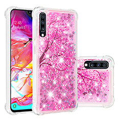 Silikon Hülle Handyhülle Gummi Schutzhülle Flexible Tasche Bling-Bling S03 für Samsung Galaxy A70S Pink