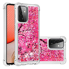 Silikon Hülle Handyhülle Gummi Schutzhülle Flexible Tasche Bling-Bling S03 für Samsung Galaxy A72 4G Pink
