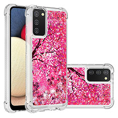 Silikon Hülle Handyhülle Gummi Schutzhülle Flexible Tasche Bling-Bling S03 für Samsung Galaxy M02s Pink