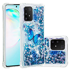 Silikon Hülle Handyhülle Gummi Schutzhülle Flexible Tasche Bling-Bling S03 für Samsung Galaxy M80S Blau