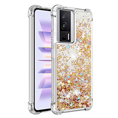 Silikon Hülle Handyhülle Gummi Schutzhülle Flexible Tasche Bling-Bling S03 für Xiaomi Redmi K60 5G Gold