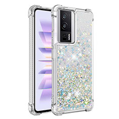 Silikon Hülle Handyhülle Gummi Schutzhülle Flexible Tasche Bling-Bling S03 für Xiaomi Redmi K60 5G Hellblau