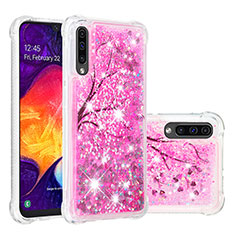 Silikon Hülle Handyhülle Gummi Schutzhülle Flexible Tasche Bling-Bling S04 für Samsung Galaxy A30S Pink