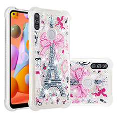 Silikon Hülle Handyhülle Gummi Schutzhülle Flexible Tasche Bling-Bling S04 für Samsung Galaxy M11 Rosa