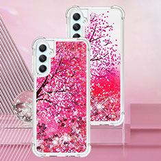 Silikon Hülle Handyhülle Gummi Schutzhülle Flexible Tasche Bling-Bling YB1 für Samsung Galaxy A24 4G Pink