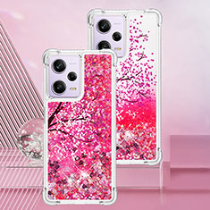 Silikon Hülle Handyhülle Gummi Schutzhülle Flexible Tasche Bling-Bling YB1 für Xiaomi Redmi Note 12 Pro 5G Pink