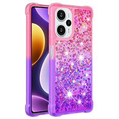 Silikon Hülle Handyhülle Gummi Schutzhülle Flexible Tasche Bling-Bling YB2 für Xiaomi Redmi Note 12 Turbo 5G Pink