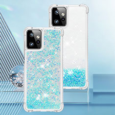 Silikon Hülle Handyhülle Gummi Schutzhülle Flexible Tasche Bling-Bling YB3 für Motorola Moto G Power 5G (2023) Hellblau