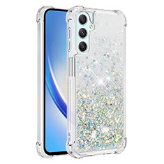 Silikon Hülle Handyhülle Gummi Schutzhülle Flexible Tasche Bling-Bling YB3 für Samsung Galaxy A24 4G Hellblau