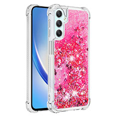 Silikon Hülle Handyhülle Gummi Schutzhülle Flexible Tasche Bling-Bling YB3 für Samsung Galaxy A24 4G Pink