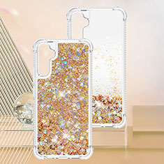 Silikon Hülle Handyhülle Gummi Schutzhülle Flexible Tasche Bling-Bling YB3 für Samsung Galaxy A34 5G Gold