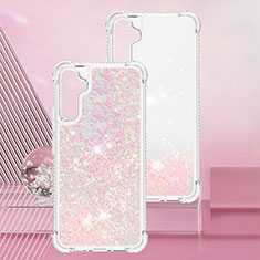 Silikon Hülle Handyhülle Gummi Schutzhülle Flexible Tasche Bling-Bling YB3 für Samsung Galaxy A34 5G Rosa