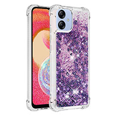 Silikon Hülle Handyhülle Gummi Schutzhülle Flexible Tasche Bling-Bling YB3 für Samsung Galaxy M04 Violett