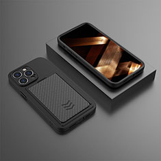 Silikon Hülle Handyhülle Gummi Schutzhülle Flexible Tasche KC1 für Apple iPhone 13 Pro Max Schwarz