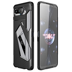 Silikon Hülle Handyhülle Gummi Schutzhülle Flexible Tasche Köper für Asus ROG Phone 5 Pro Schwarz