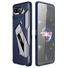 Silikon Hülle Handyhülle Gummi Schutzhülle Flexible Tasche Köper für Asus ROG Phone 5s Blau