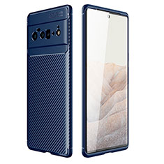 Silikon Hülle Handyhülle Gummi Schutzhülle Flexible Tasche Köper für Google Pixel 6 Pro 5G Blau