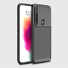 Silikon Hülle Handyhülle Gummi Schutzhülle Flexible Tasche Köper für Motorola Moto G8 Plus Schwarz