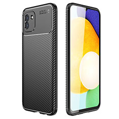 Silikon Hülle Handyhülle Gummi Schutzhülle Flexible Tasche Köper für Samsung Galaxy A03 Schwarz